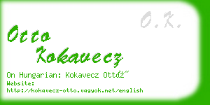 otto kokavecz business card